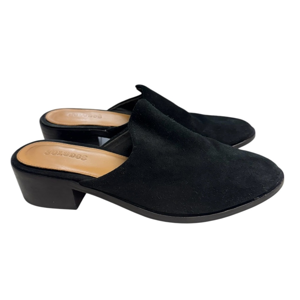 Soludos Venetian Mule Women’s Black Napa Leather Size 7.5